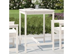 Vidaxl Mesa De Jardim 82,5x82,5x110 Cm Madeira De Pinho Maciça Branco
