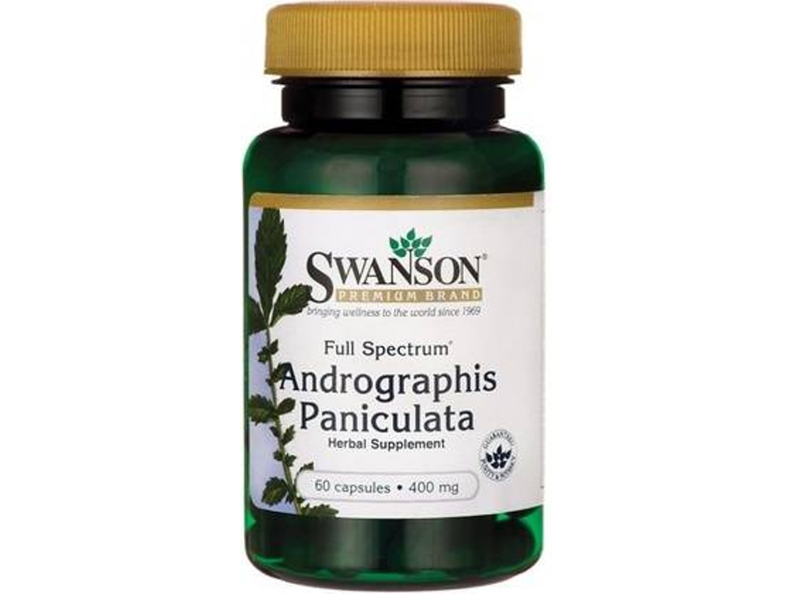 Suplemento Alimentar SWANSON Andrographis Paniculata De Espectro Total Premium (60 cápsulas de 400mg)