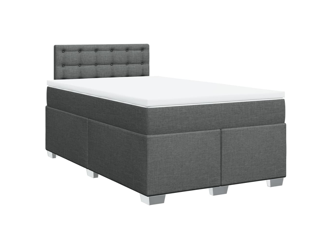 Box Spring Bed, Box Spring Beds Vidaxl Cinzeto Tecido (120 X 200 Cm)