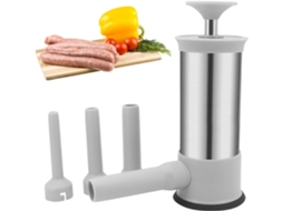 Enchedor De Linguiça Manual Em Aço Inoxidável, Com 4 Bicos Para Linguiças Caseiras, Cachorros, Quentes E Grelhados, Utensílio De Cozinha