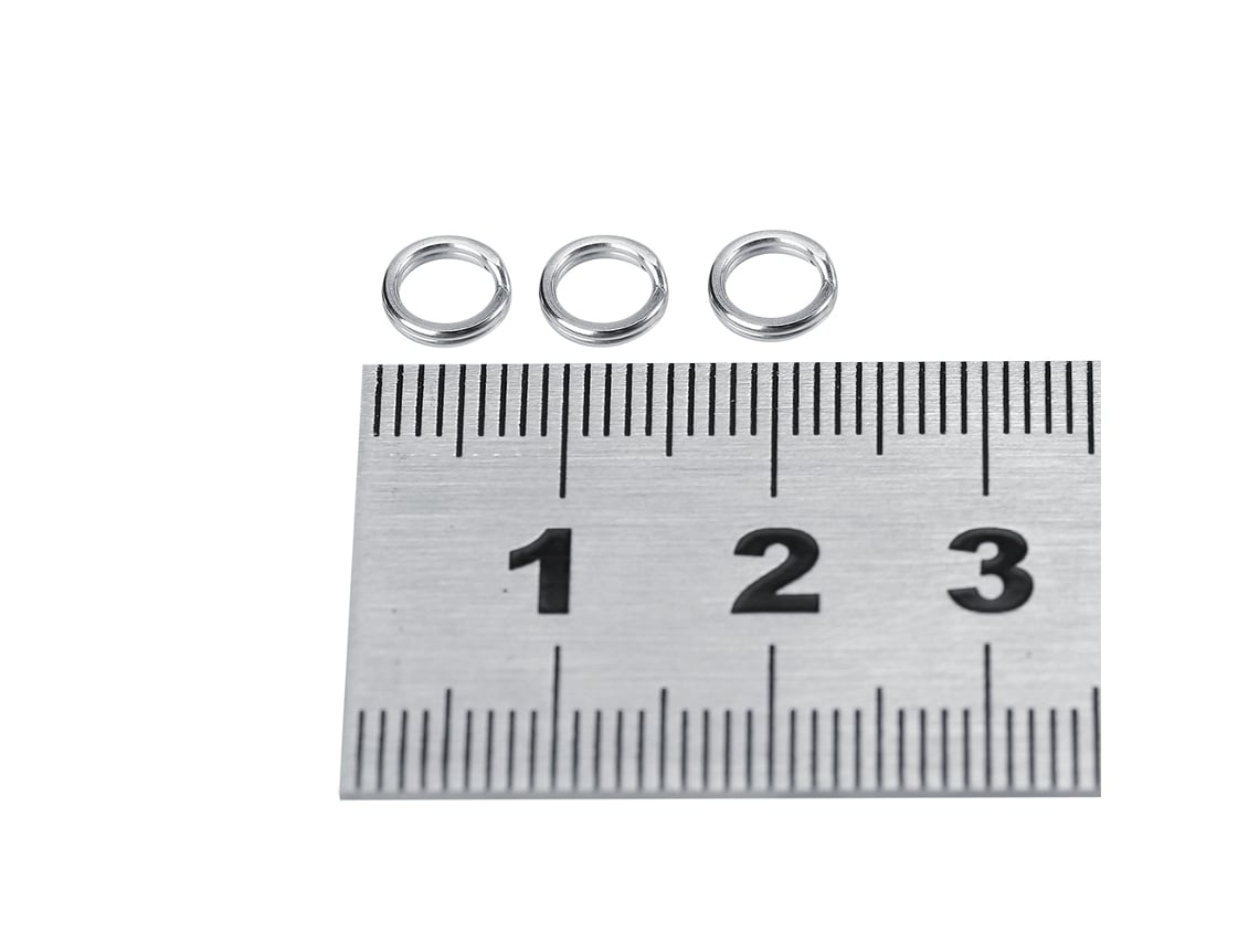 Conector de Pesca Anel de Snap Aço Inoxidável 6 100pcs