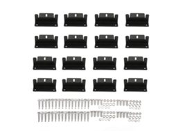 Conjunto de 4 Suportes Z em Alumínio Preto para Painéis Solares para Trailers, Barcos e Autocaravanas BRILVIBERA