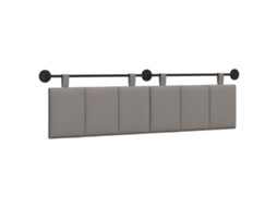Conjunto 1 Cabeceira Suspensa Vidaxl Castanho-acinzentado Veludo (190 X 55 X 5 Cm)