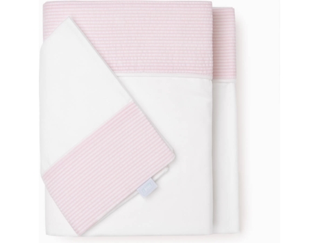Lençol e Fronha para Berço ZIPPY Essential Pink Baby (70 x 90 cm)