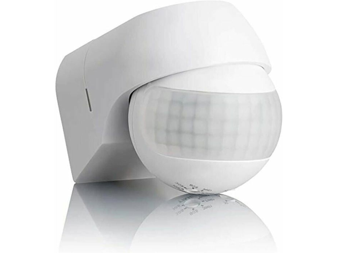 Detector de Movimento Infravermelho com Alcance 30 M, Rotação de 180°, Montagem Externa, Economia de Energia BRILVIBERA