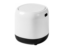 Lixo de mesa com tampa bordas arredondadas abertura grande anti deslizante mini para escritório quarto mesinha de cabeceira