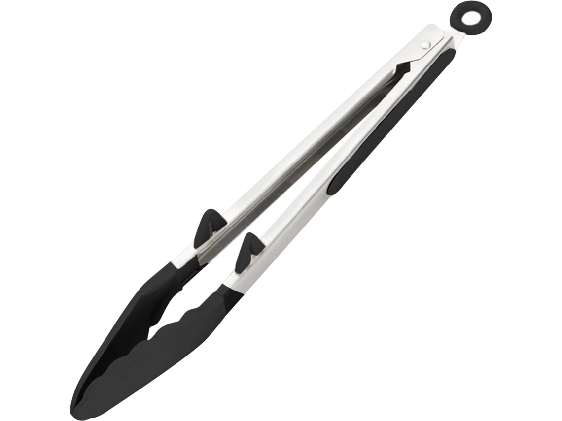 Pinça De Cozinha Com Pontas Silicone, Pinça Para Churrasco, Cabo De Aço Inoxidável Resistente Ao Calor E Silicone, Pinça