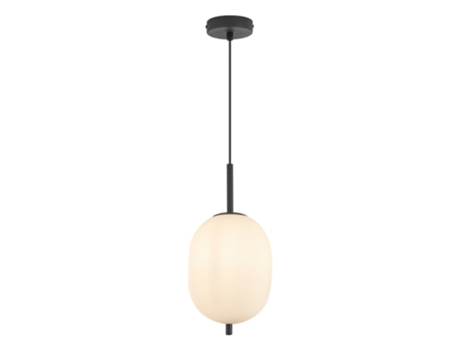 Suspensão oval em vidro opala 23W IP20 E14 Diâmetro 155mm