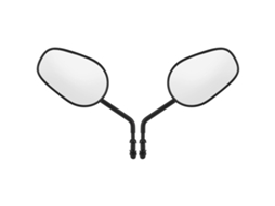 Espelho Retrovisor Em Pares Para Touring Glide 9617 Com Vidro Lateral Na Alavanca Da Barra