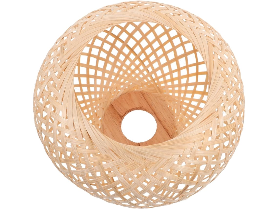 Abajur de Mesa Simples em Bambu, Estilo Rústico, para Casa. SFUSHOS
