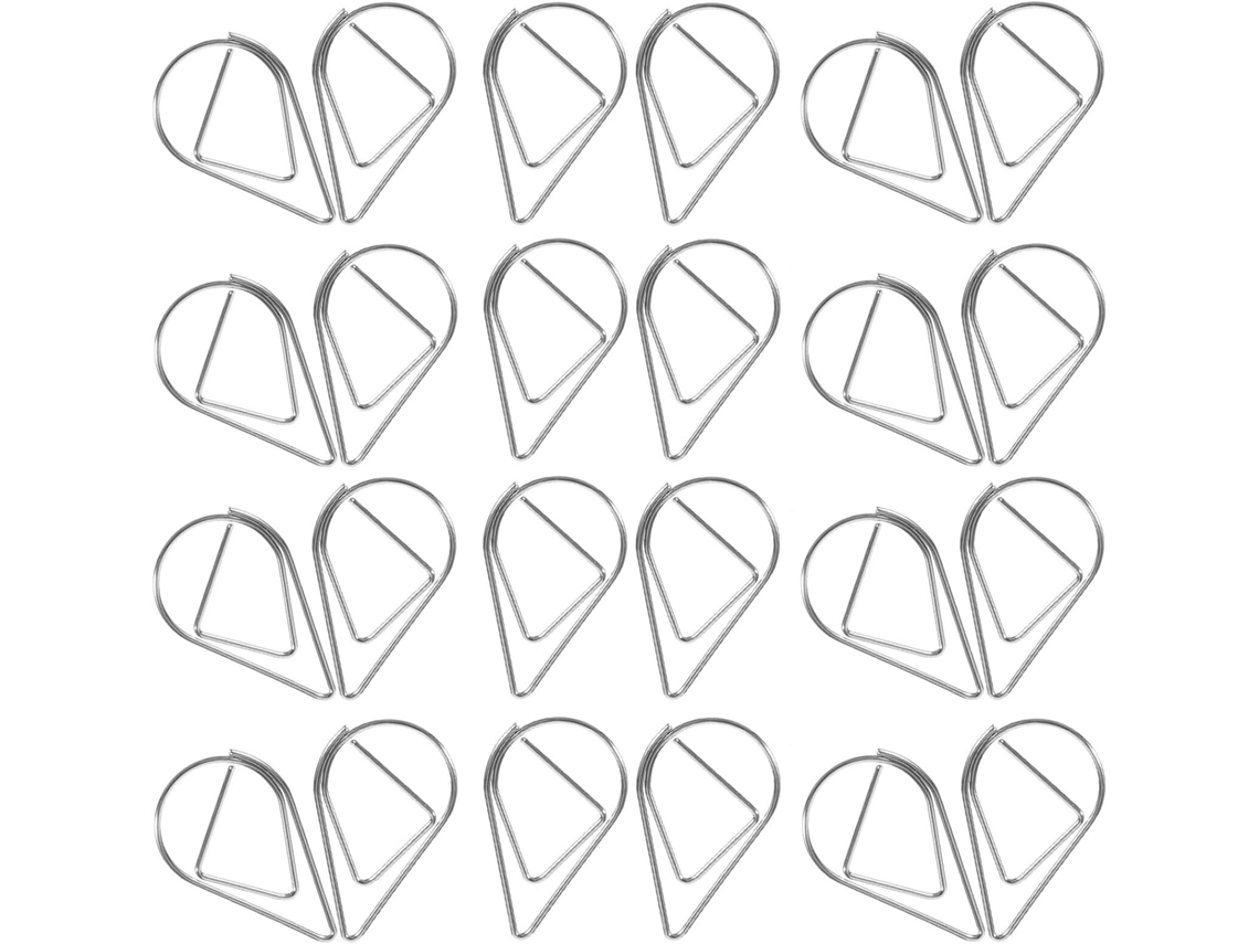 Clips De Papel Metal Prateado, Em Formato De Gota, Pequenos Clipes Para Escritório, 150 Unidades, Mini Clipes Para