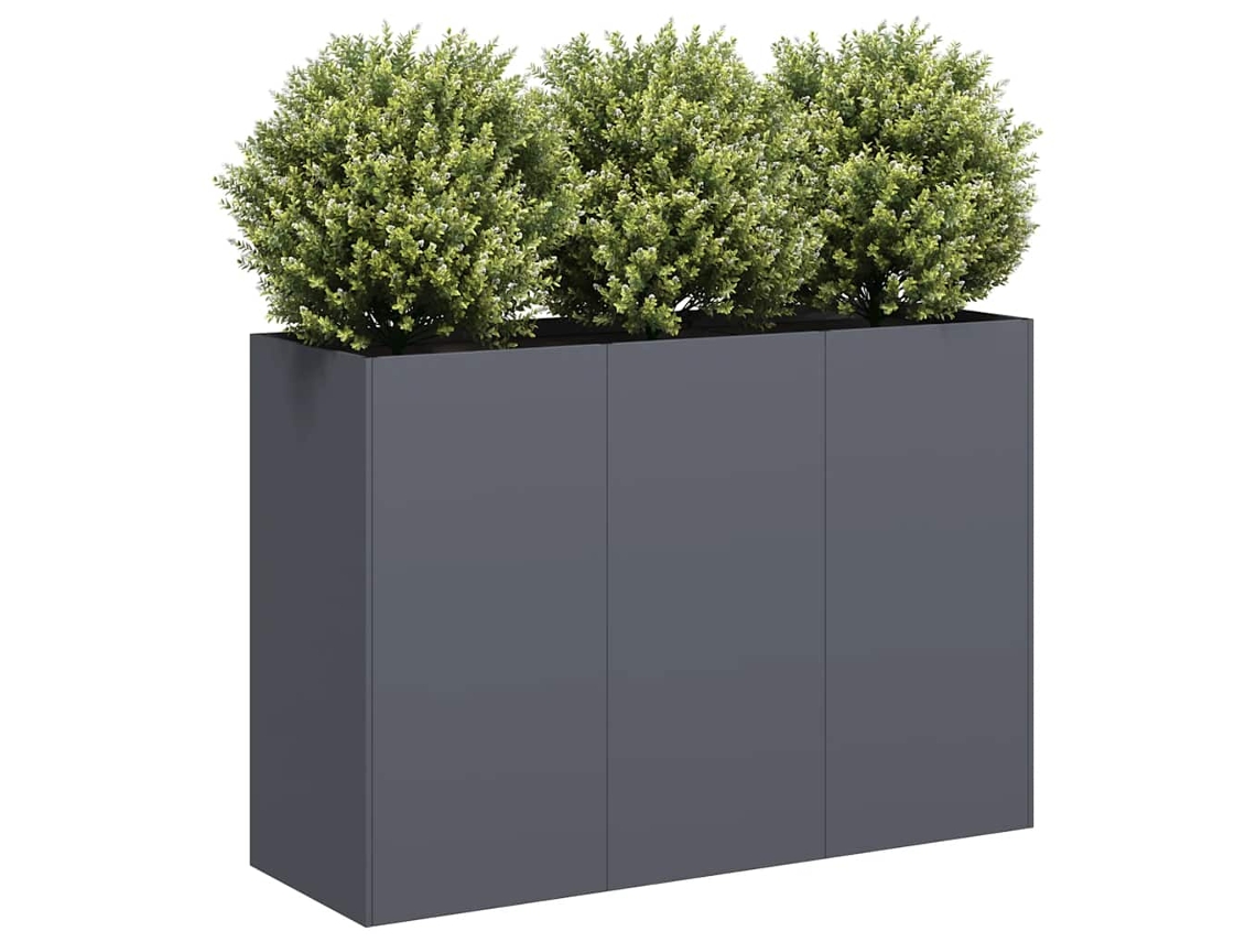 Vaso de Jardim HARLANV1 120x40x80 cm de aço laminado a frio antracite