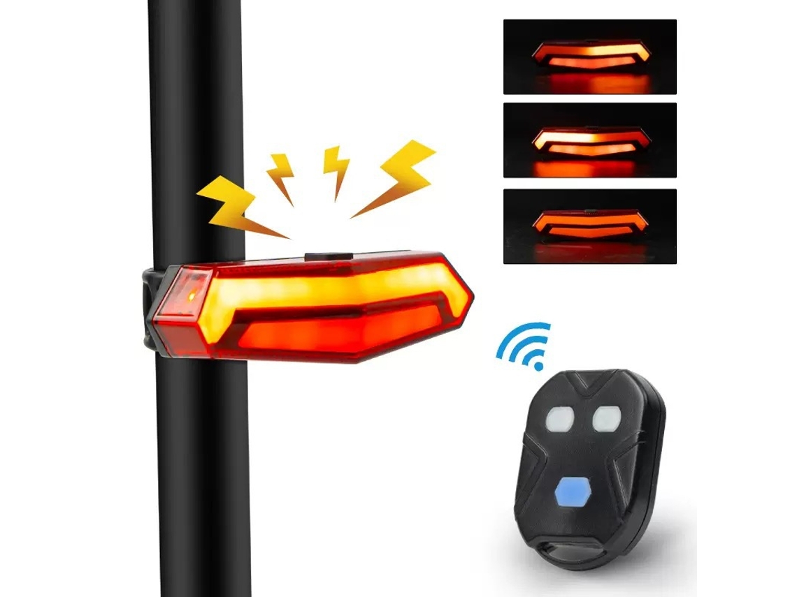 Luz Traseira Para Bicicleta Com Controle Remoto Sem Fio, Indicadores De Direção Esquerdo E Direito E Luz Traseira Para Bicicletas De Montanha/estrada.