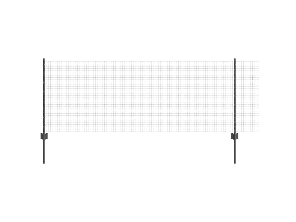 Conjunto 1 Cerca Externa Vidaxl Cinzeto Aço
