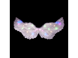 Disfraz De Asas De Anjo Branco Com Luzes Led, Asas E Auroras Iluminadas, Artigos De Festa Para Adultos E Crianças 80*40cm Multicolor