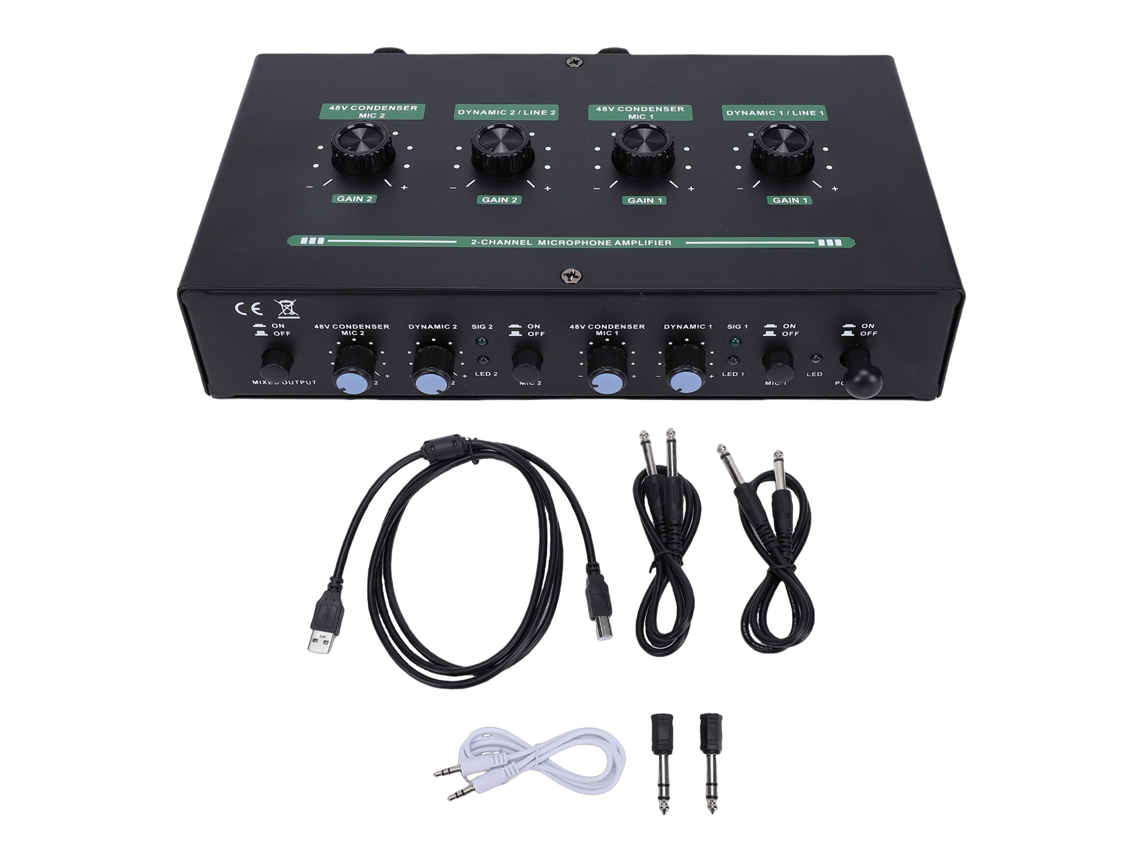 Microfone LAXISCREED 48v Dual Canal Universal