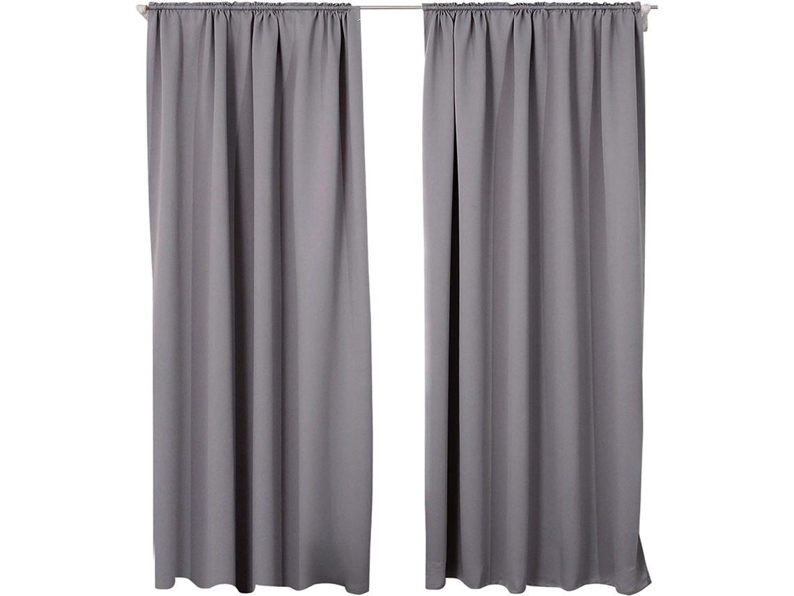 Conjunto De Cortinas Blackout De 2 Peças Rootz - Cortinas Blackout - Painéis Com Isolamento Térmico - Economia De Energia - 117x138 Cm