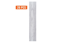 Pavimentos Vinílicos Autocolantes Succebuy, 20 Peças, 0,62 Mm De Espessura, Cinza Claro, Textura De Madeira