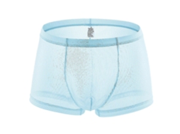 Calções Boxer Masculinos Transparentes Listrados Sexy E Respiráveis