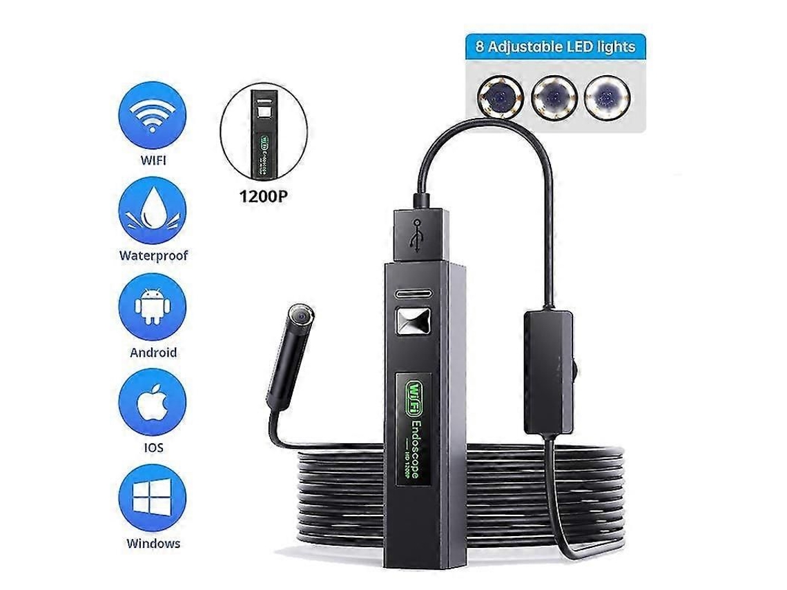 Nova Câmera Endoscópica F150 1200p com Wi fi, À Prova D'água, para Inspeção em Formato de Cobra. Mini Câmera. TAISHENGDA