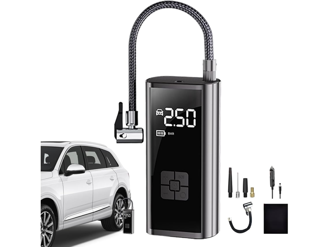 Bomba De Ar Digital Para Carro, Compressor De Ar Elétrico