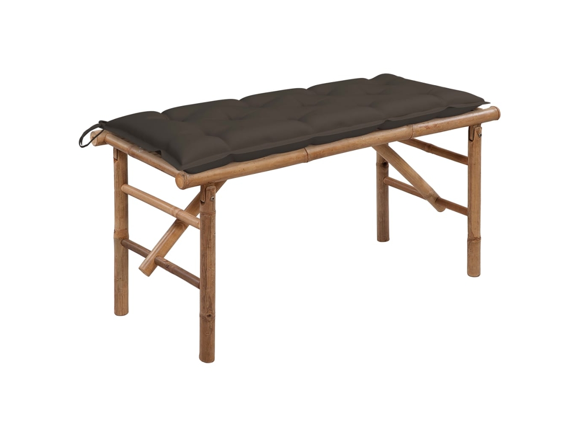 Garden Bench, Garden Benches Vidaxl Cinzento-acastanhado Bambu (120 X 50 X 7 Cm)