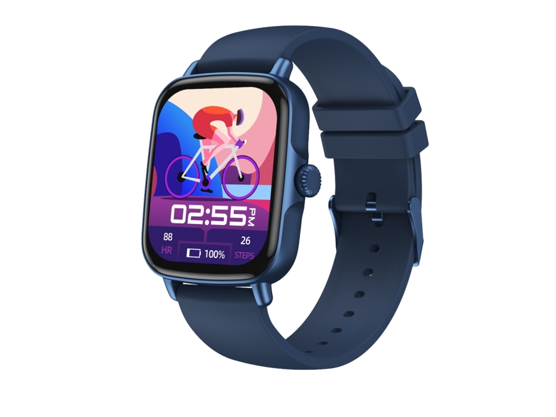 Pulseira Inteligente Com Tela Colorida De 1,69 Polegadas, Compatível Com Chamadas Bluetooth E Monitoramento De Frequência Cardíaca (azul).