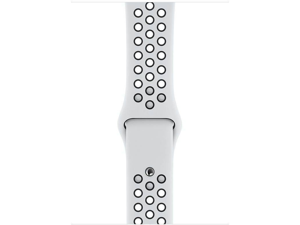 Bracelete APPLE Watch 44 mm Sport Band Nike Platina-Pura, Preto