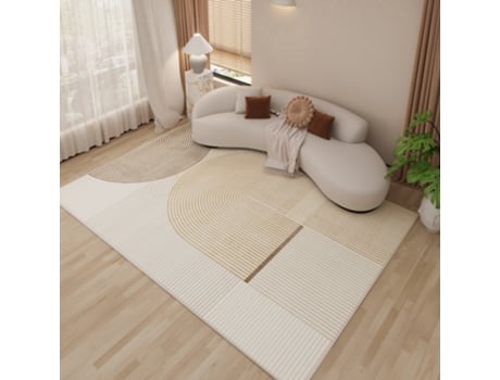 Tapetes para Área de Sala de Estar e Carpetes Antiderrapantes para Decoração de Casa Geometria Simplificada B EVELTEK 200x300cm