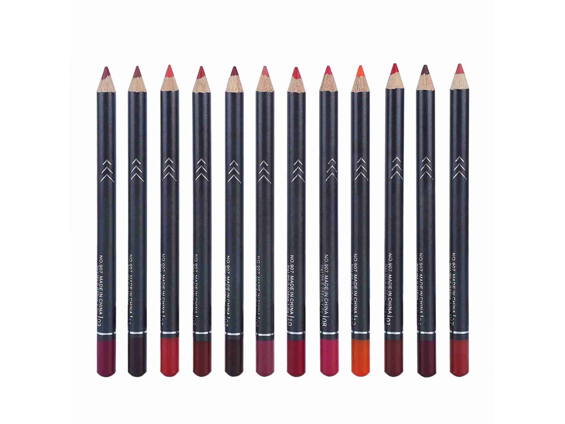 Conjunto De 12 Colores Lápiz Labial Matte Impermeable Lápiz Labial De Larga Duración Herramienta De Maquillaje