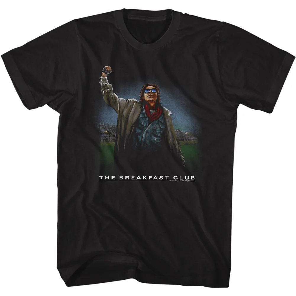 Unisex Adult T-shirt Rockinstone Breakfast Club Movie Fist Pump Black Sizexxl