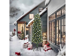 Vidaxl Árvore De Natal Artificial Verde 240 Cm Pvc E Aço E Plástico