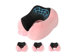 Travesseiro de Apoio Cervical Portátil, Espuma Viscoelástica, Formato U, AQUAFORGE