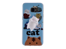 Capa de Telefone LAXISCREED Samsung S7edge Gato Branco