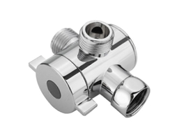 Válvula Desviadora De 3 Vias Com Adaptador T De 1/2 Polegada, Ajustável, Para Montagem No Braço Do Chuveiro, Para Banheiro
