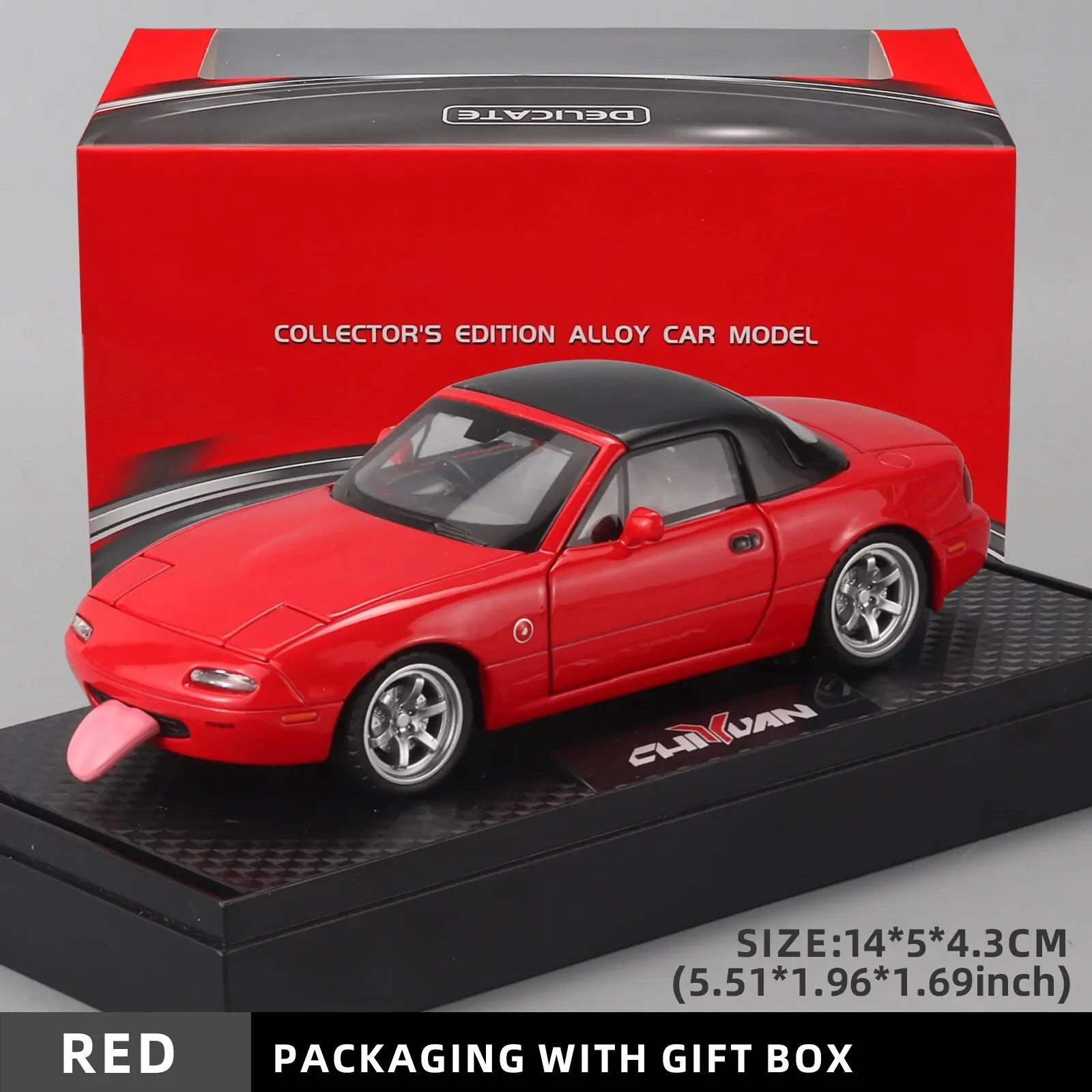 (vermelho) Miniatura De Carro Mazda Mx-5 Em Escala 1:32