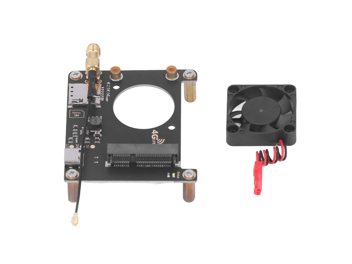 Laxiscreed Módulo De Expansão Raspberry Pi Lte 4g/3g Com Ventilador E Suporte Multi-rede