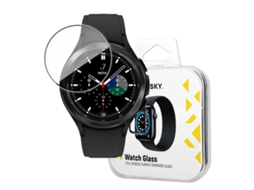Vidro Protetor Híbrido Para Samsung Galaxy Watch 4/5 44mm, Preto Vayotoy