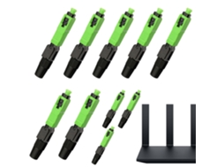 Conectores Rápidos De Fibra Óptica, Pacote Com 10 Unidades, Adaptadores Sc Para Fibra Óptica, Adaptadores De Cabo Para Uso Doméstico Gokoco