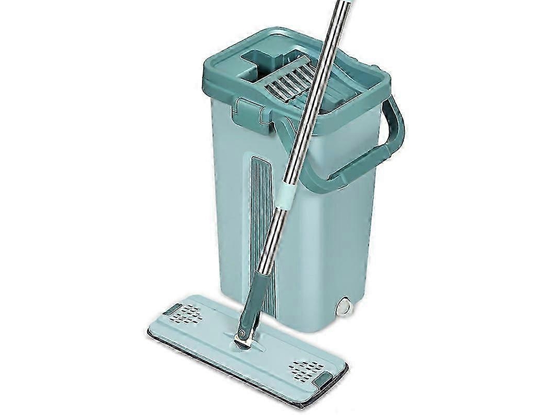 Balde E Espremedor Mop De Mão Chato Para Limpeza De Piso