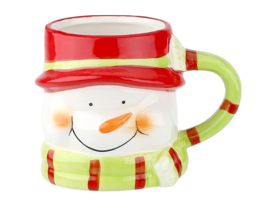 Taza De Navidad 2025 Con Diseño De Muñeco De Nieve En Cerámica 3d 400ml