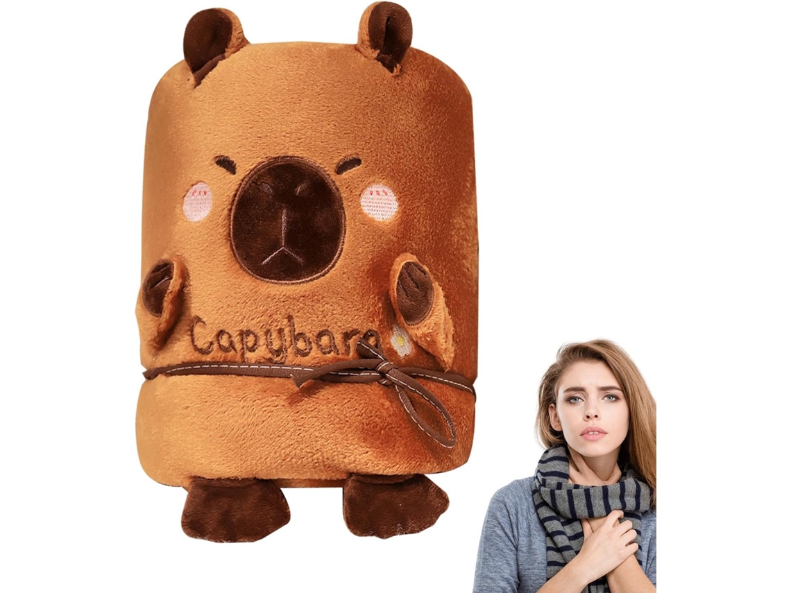 Moletom com Capuz Capivara Cobertor Grande e Vestível, Roupa Macia para Sala de Estar Estampa CHABERLU