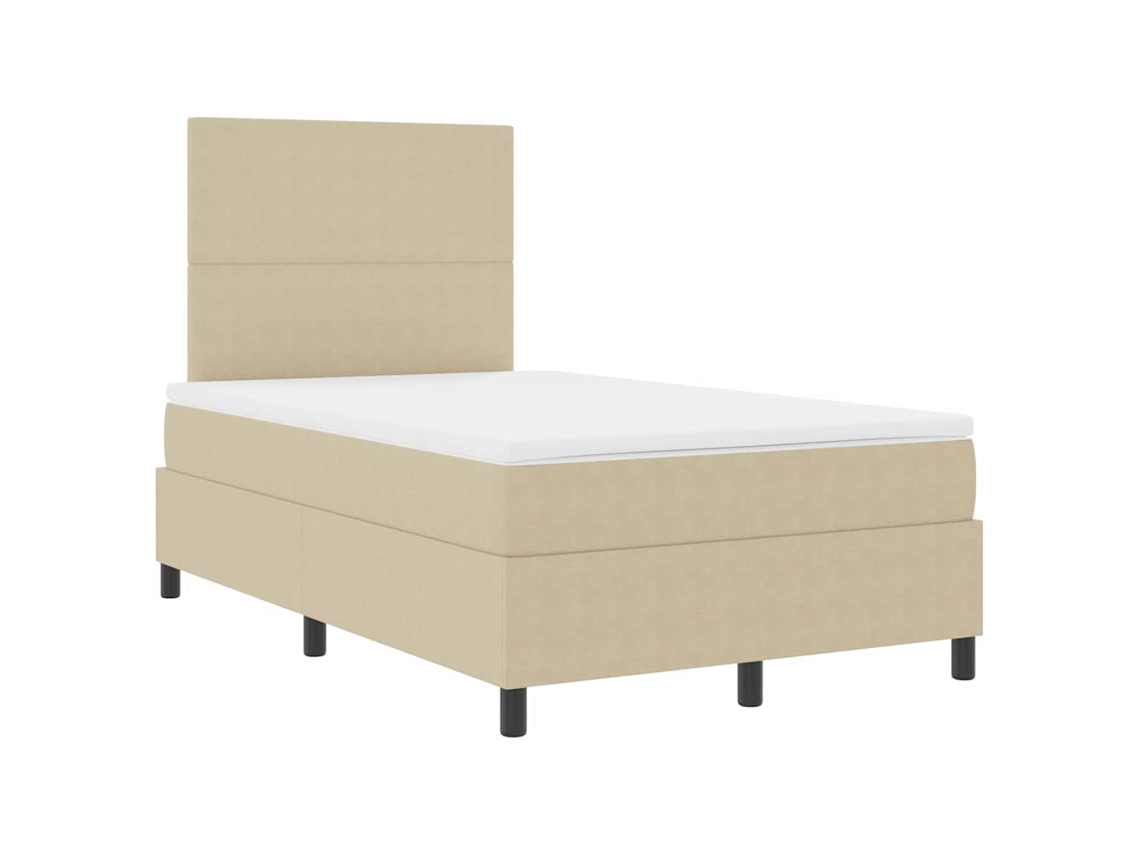 Cama Box Spring Led Cinza Claro e Branco 120 X 190 Cm MAISON EXCLUSIVE