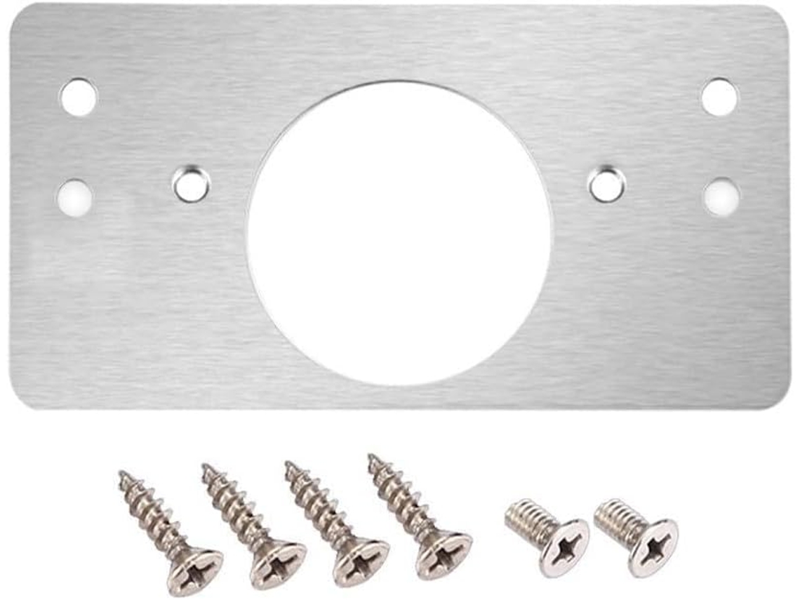 Kit De Placa Reparo E Parafusos Montagem Para Dobradiças Armário Em Aço Inoxidável Fixação Da Lateral Porta Manutenção