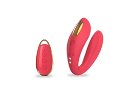 Vibrador de Controle Remoto Sem Fio Estimulador de Clitóris para Mulheres Vermelho YIZHOOD