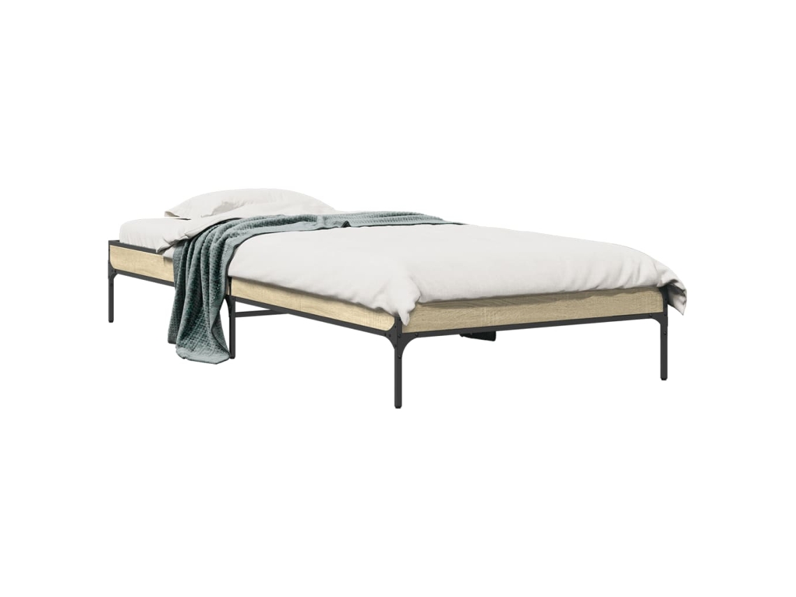 Bed Frame, Bed Frames Vidaxl Marrom Madeira Processada (100 X 200 Cm)