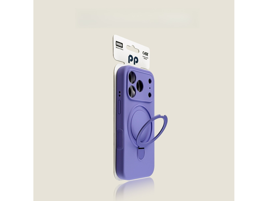 Capa Para Iphone 18 Pro Com Suporte Magnético , Compatível Com Magsafesilicone Roxo Profundo Hexinyigjly
