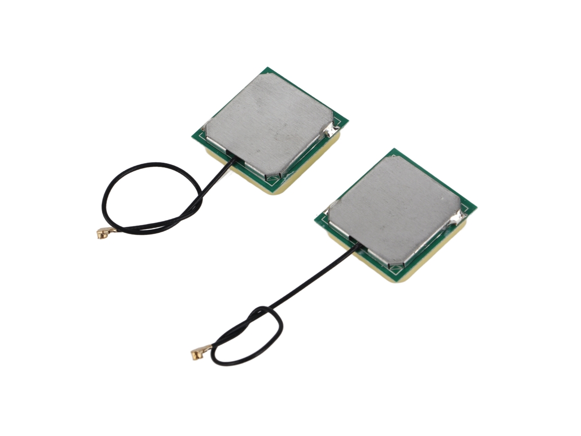 ANTENA CERÂMICA GPS YURU 28dBi Banda Dupla com Cabo Rg1.13 Ipex