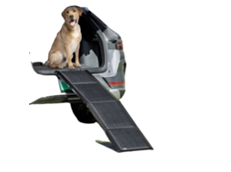 Rampa Para Cães, Construção Em Alumínio, 158 Cm De Comprimento, Superfície Antiderrapante, Capacidade De 80 Kg, Design Dobrável
