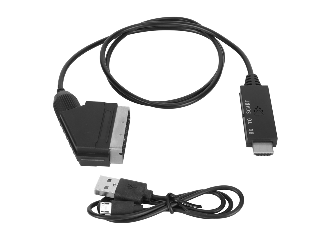 Cabo Mali Conversor Hdmi para Scart, Suporta Pal Ntsc